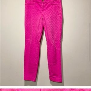Lilly Pulitzer pink Kelly Jacquard Ankle Pants 2